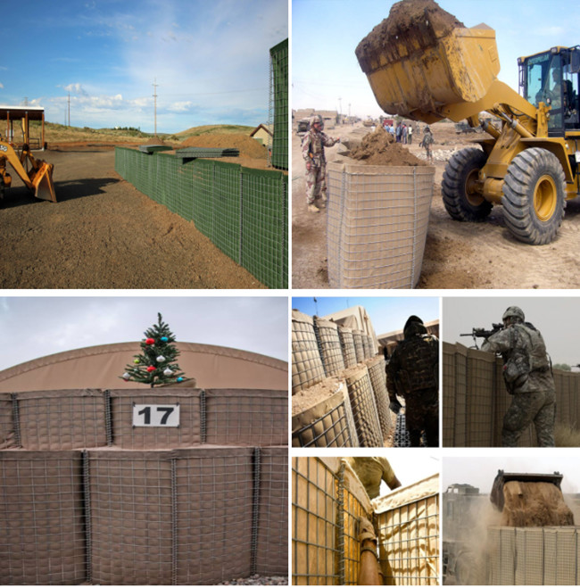Q195 54'' Military Sand Wall Hesco Barrier ZnAl Coated