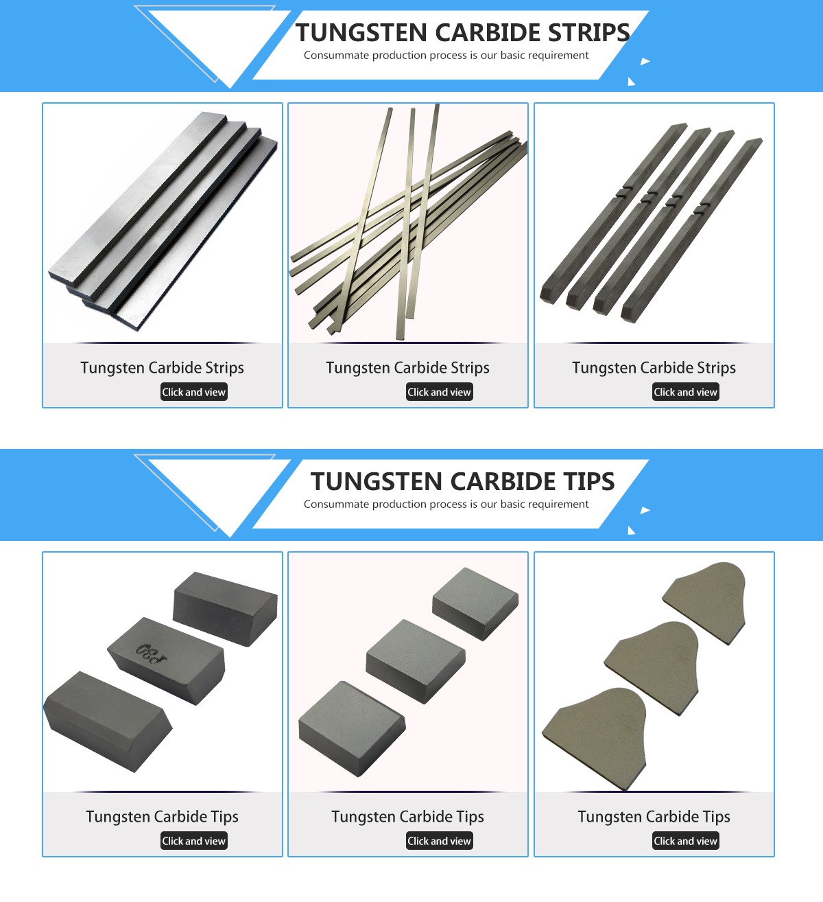 ISO Standard Carbide Brazed Tips For Tungsten Carbide Cutting Tools Customized Size