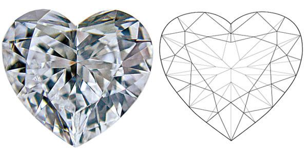 Certified Synthetic Diamonds Heart Shape 2CT Cvd Lab Made Diamonds Colorless Diamond