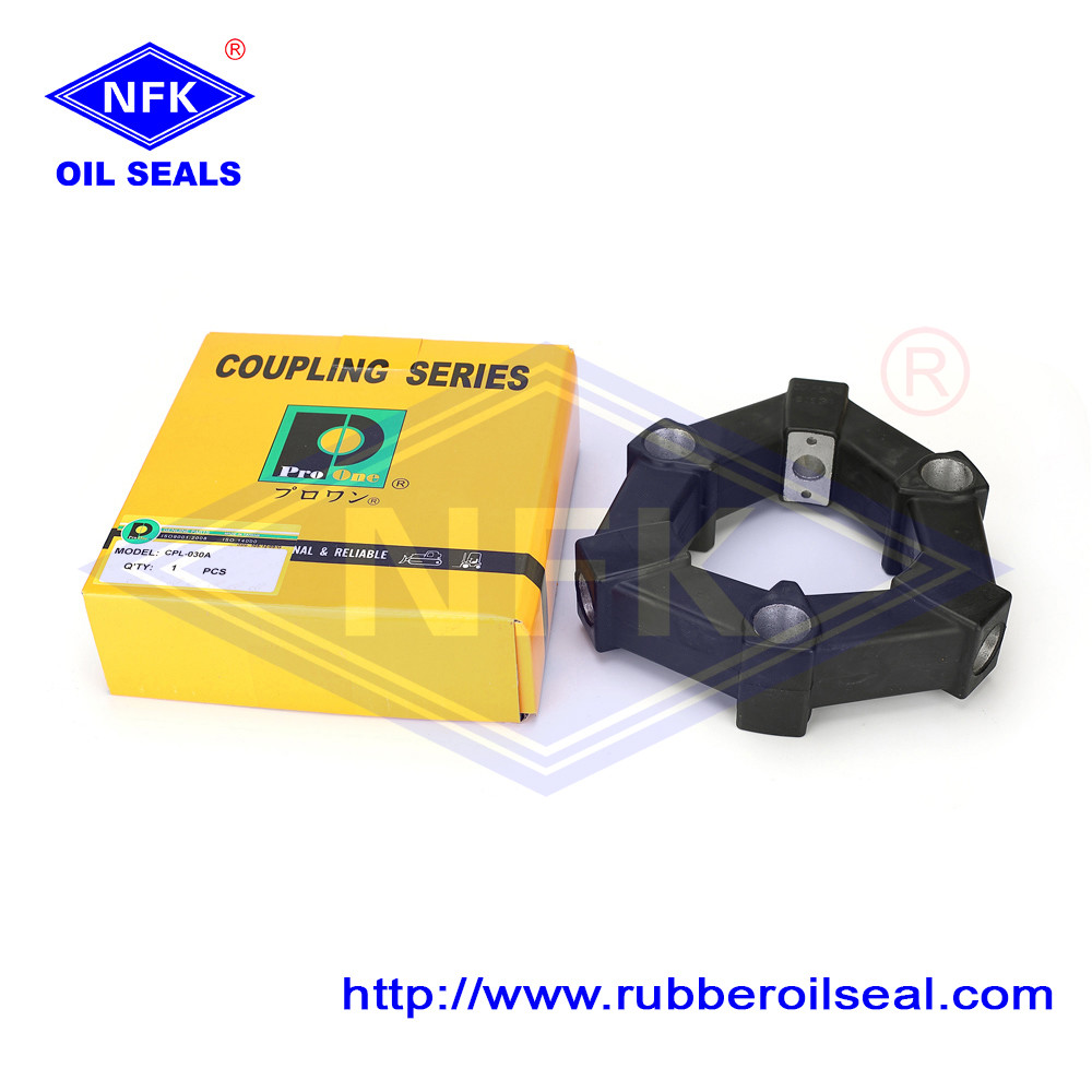 Taiwan Black Flexible Shaft Pro-One 30A Fitting Rubber Coupling Spider For Excavator