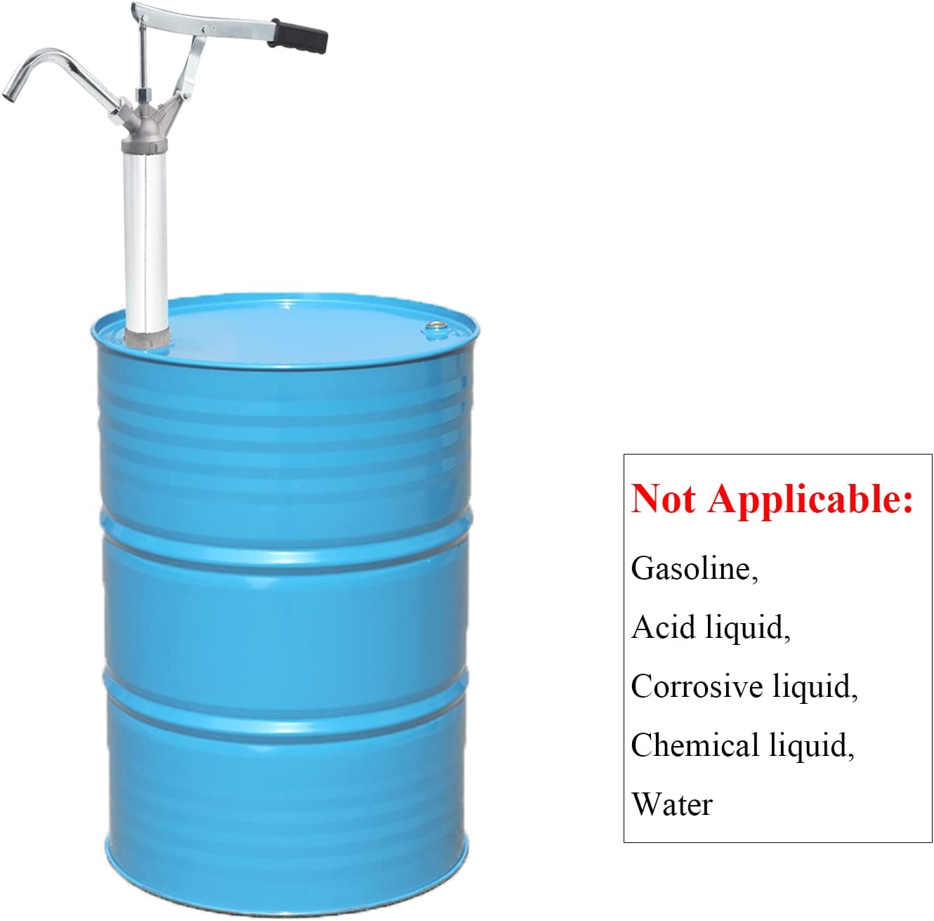 AA4C Oil Barrel Pump Hand Operated Lever Action Drum Pump With Telescoping Suction Tube Oil Lubrication 3000H