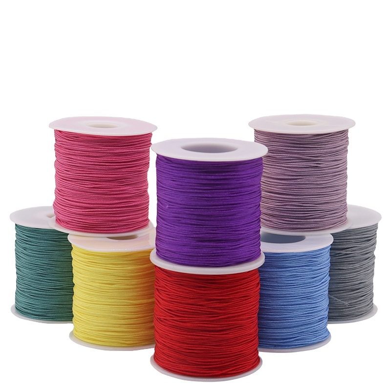 Singal or Rainbow Color 0.8mm Nylon Cord for DIY Jewelry Accessories Directly Supply