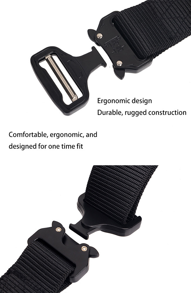 Hunting Gear Accessories Black Cobra Nylon Belt And Tactical Belt Buckle
