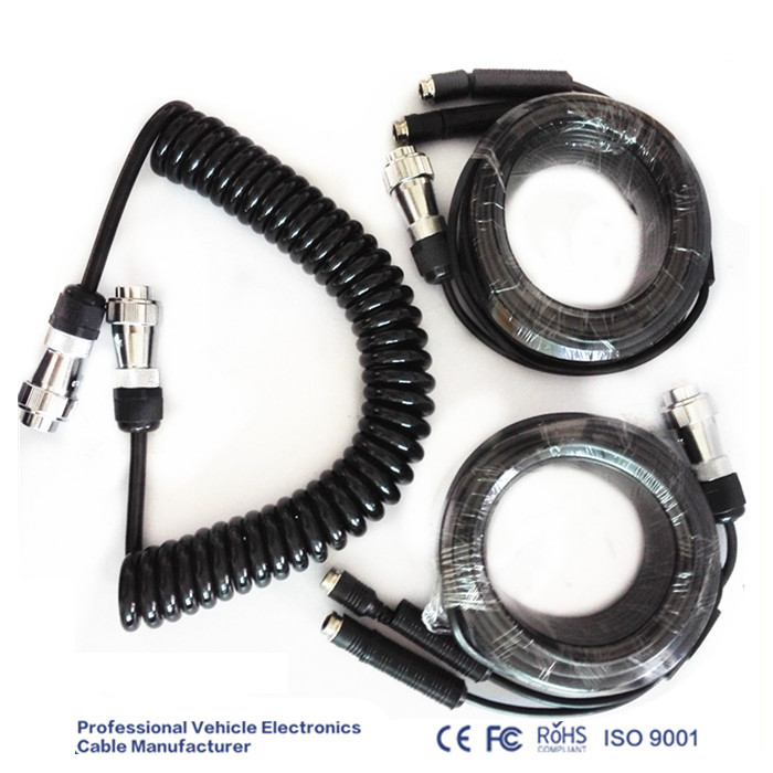 Waterproof Cctv Camera Extension Cable 5 Pin Female To Female Trailer