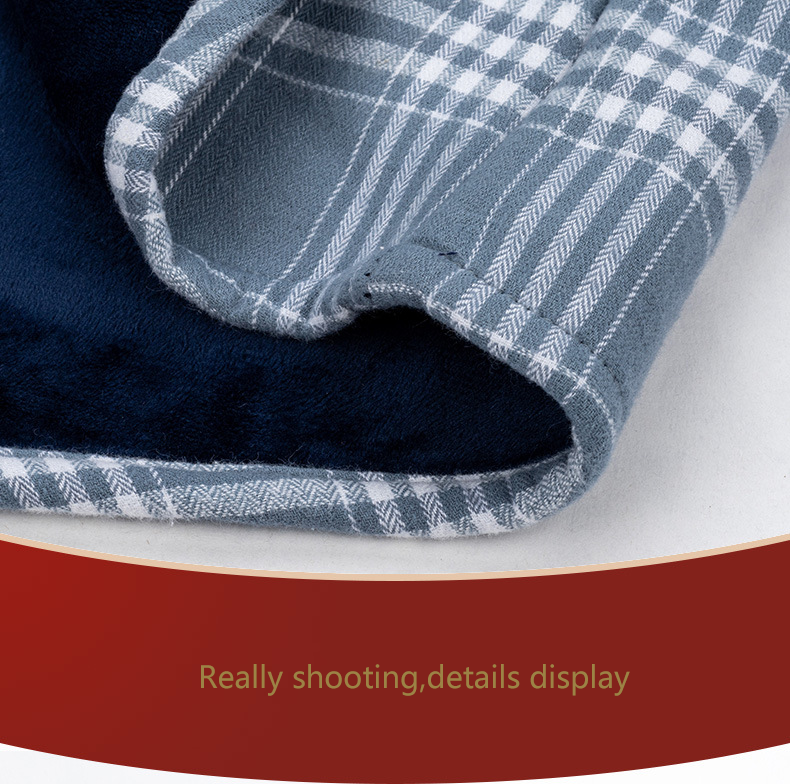 Thickened Fleece Viscose/Polyester/Spandex Plaid Shirt for Men's Office Causal Look