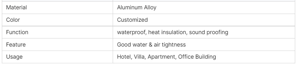 Custom Aluminum Fixed Glass Window Sound Insulation Curtain Wall Picture Windows
