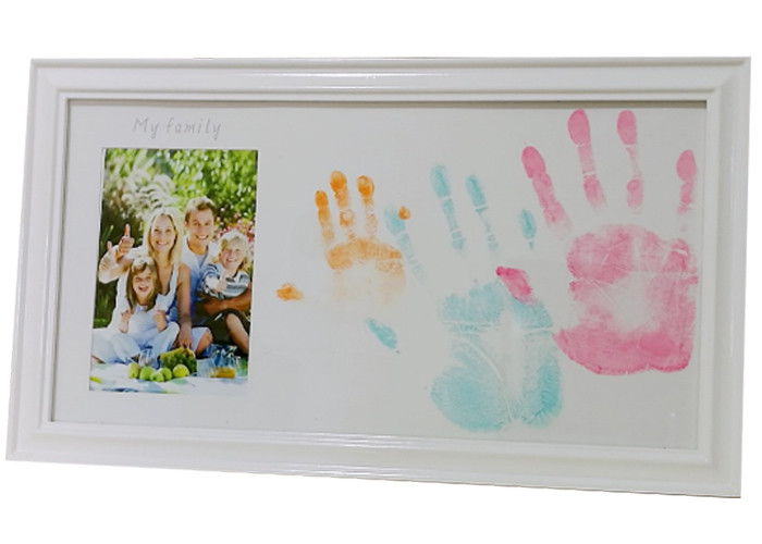 Lovely Wooden Baby Hand And Footprint Photo Frame For Bedroom Decoration