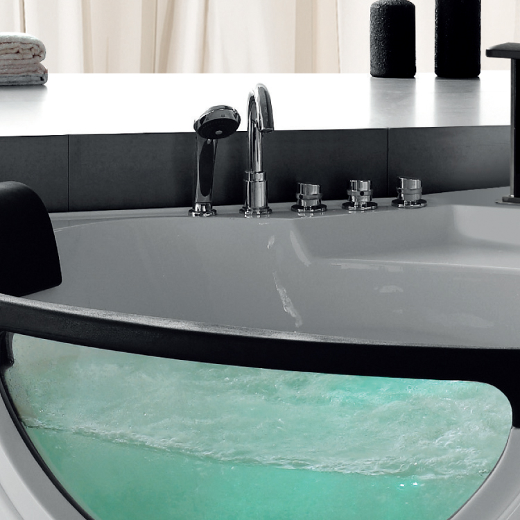 Bubble Bath Tub Body Spa Massage Bathtub With Shower 1630x830mm