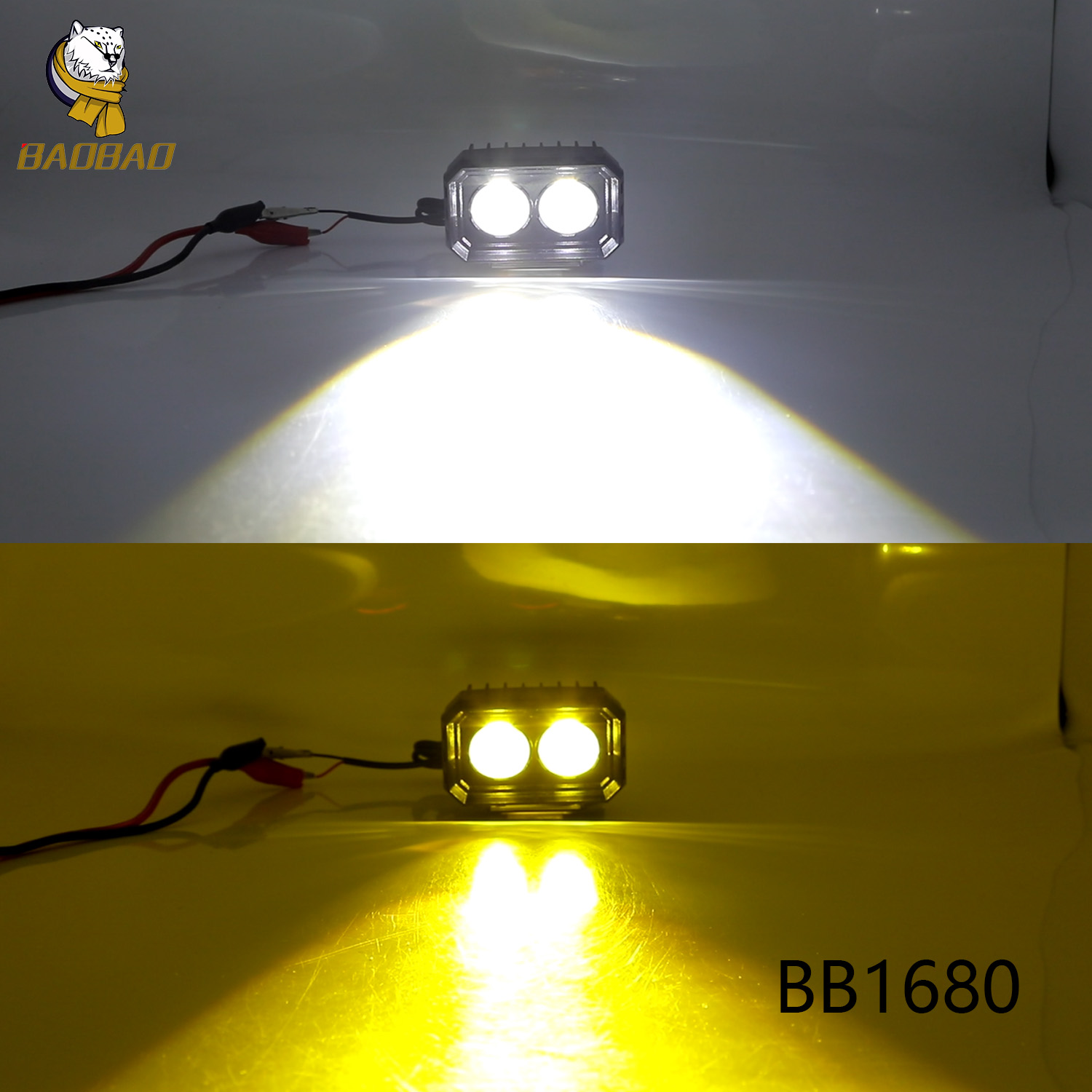Plastic Casing Flash White Yellow Color For Motorbike LED Exterior Light