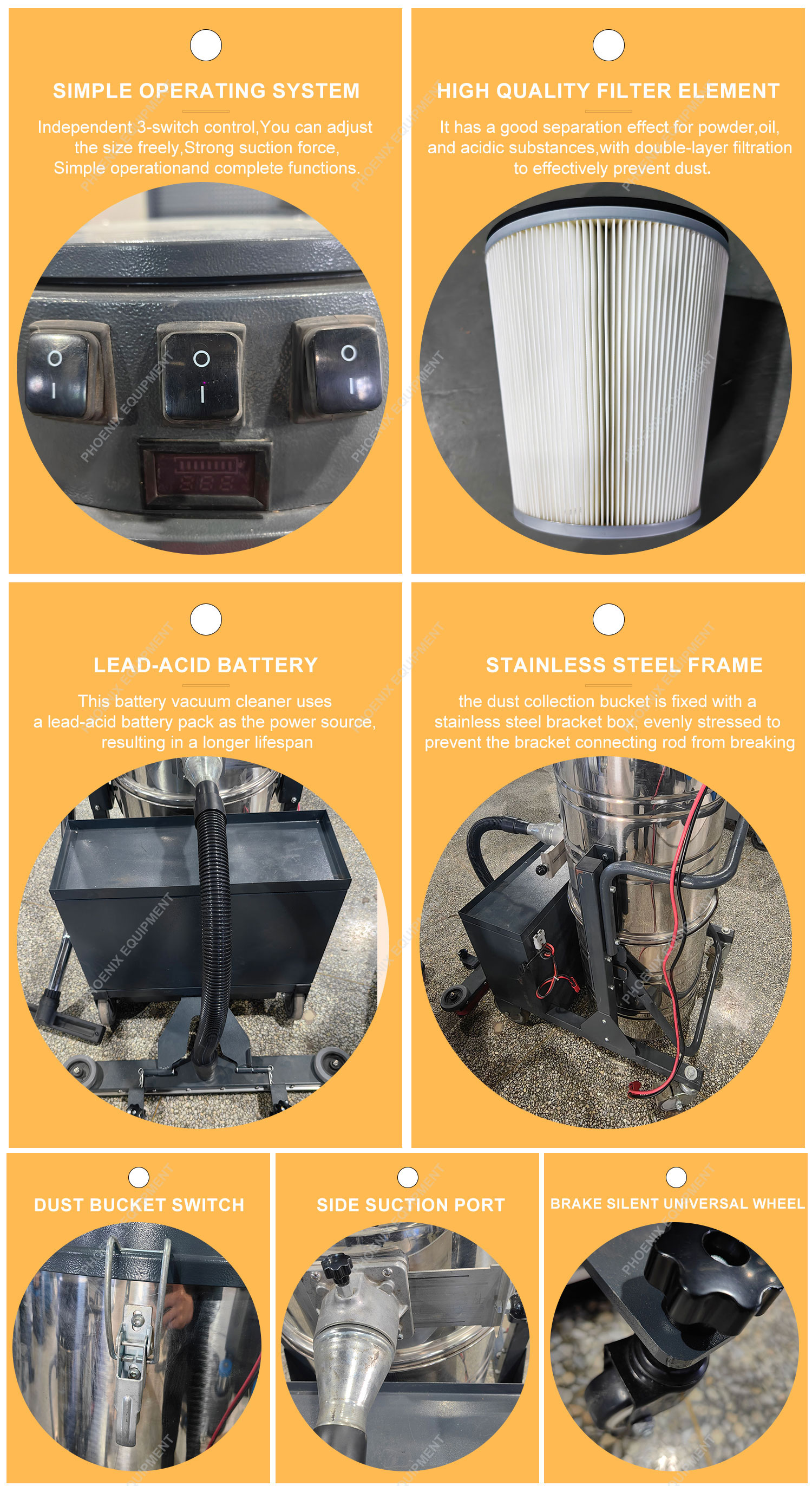 High Power Suction Vacuum Cleaner for Iron and Wood Shavings in Machinery Repair Shops