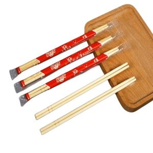 Paper Sleeve Packing Disposable Round Chopsticks with 100% Natural Moso Bamboo