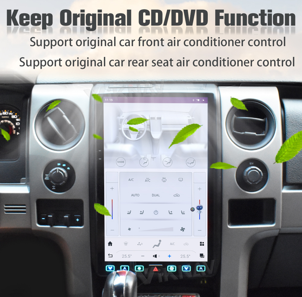 Viknav Car Radio For Ford F150 (2009-2012) 14.4 inch Wireless CarPlay Touch Screen Stereo Head Unit