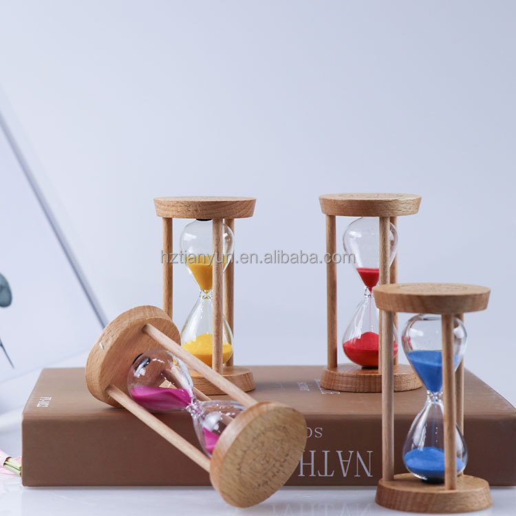 Nordic Wooden Hourglass 1 Minutes - 5 Minute Sand Timer Logo Customized