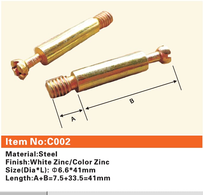 C002 Furniture connecting fittings:Steel bolt