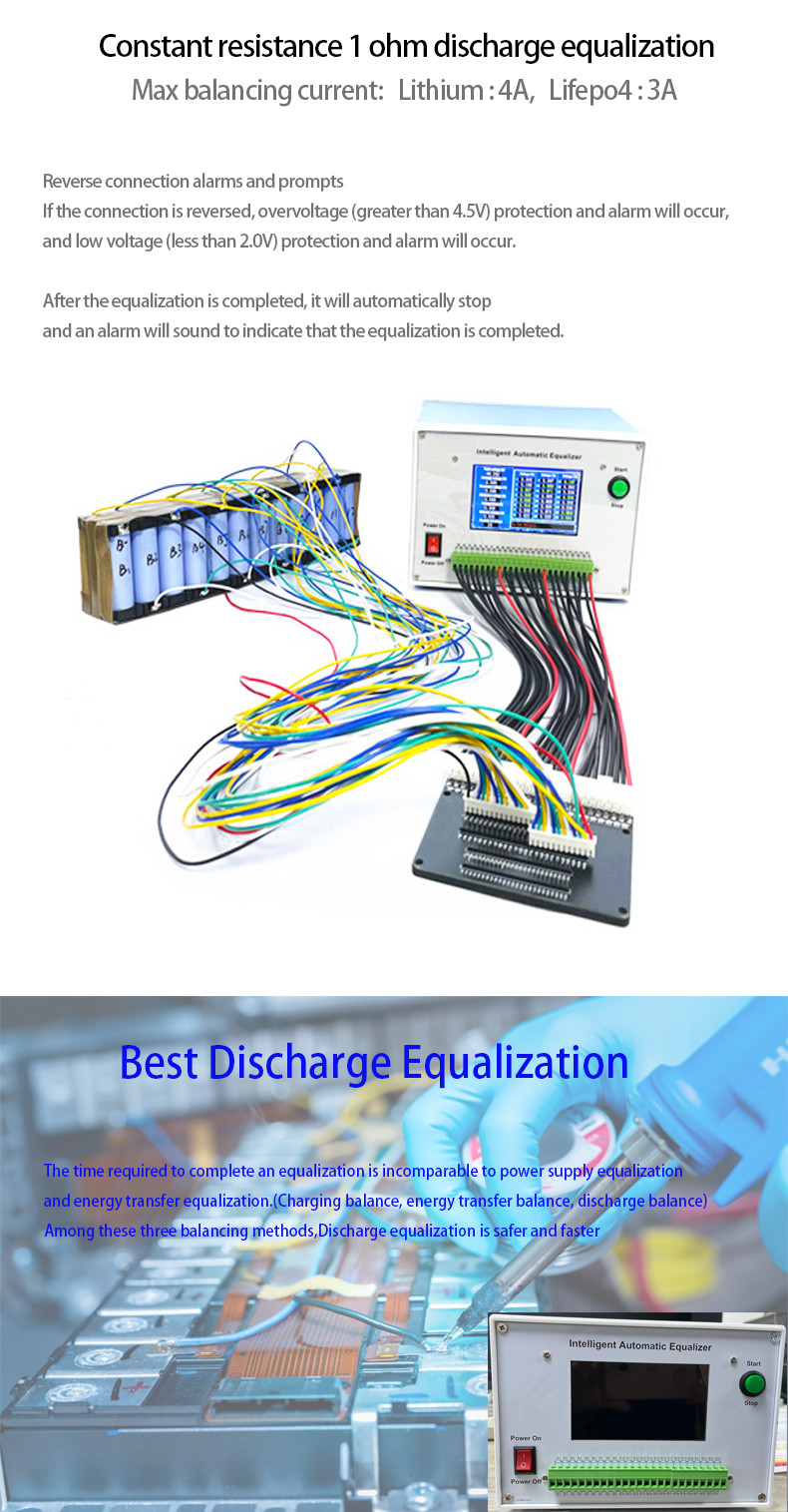 Lifepo4 Battery Repair Machine 2-24S 4A Lithium Battery Full Automatic Discharge Balancer