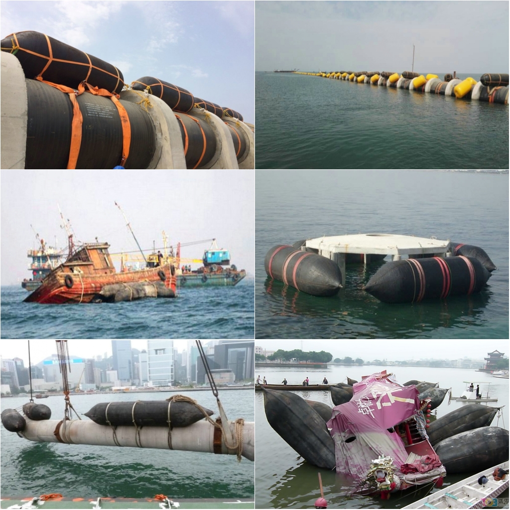 Black Marine Rubber Airbag For Launching And Salvage