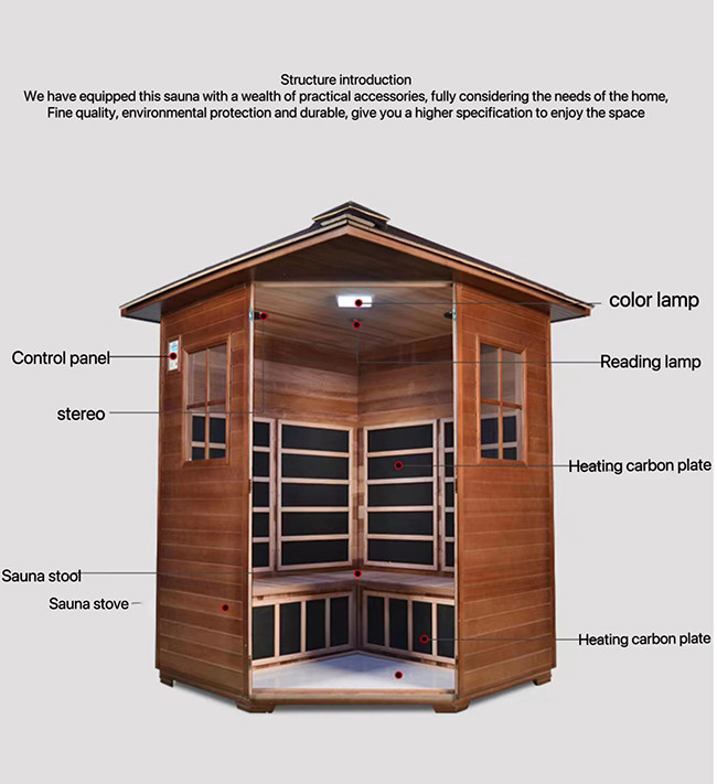 Garden Cabin Outdoor Steam Sauna , Outdoor Wooden Sauna Room