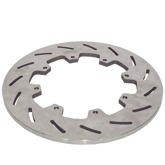 Car Model Car Brake Discs 12.00" Titanium Sprint Rotor with 8 x 7" Bolt Circle and Slotted Design in Titanium Finish