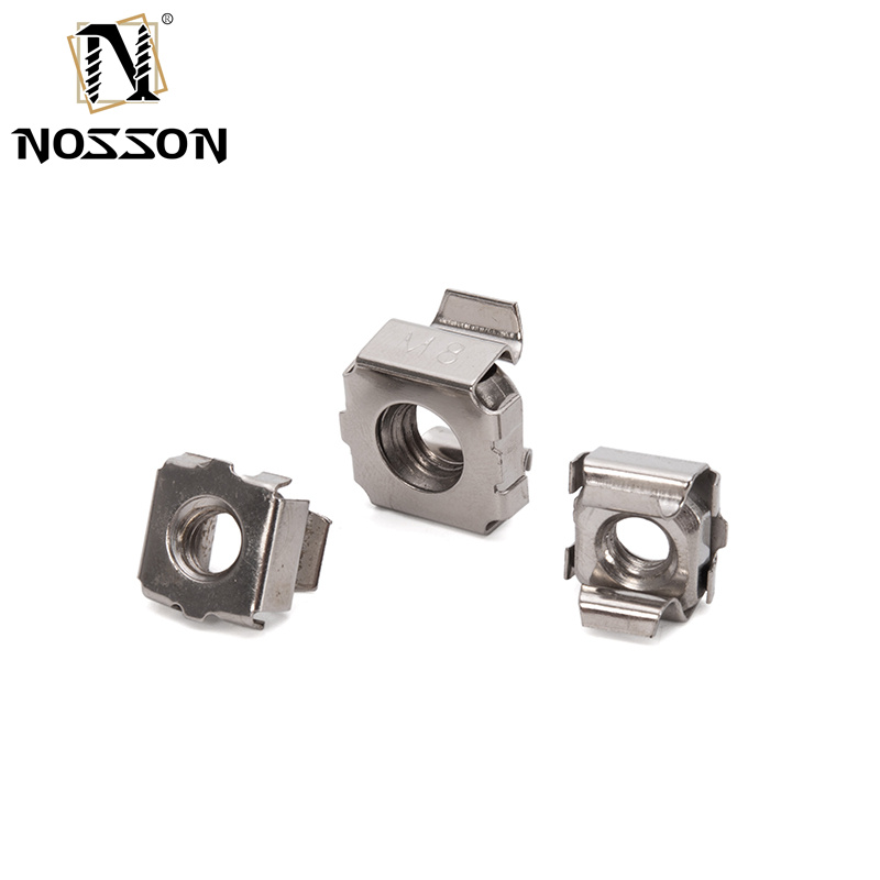 Metric Measurement System Carbon Steel Stainless Steel Square Lock Cage Nuts for Panel Decorative Fasteners