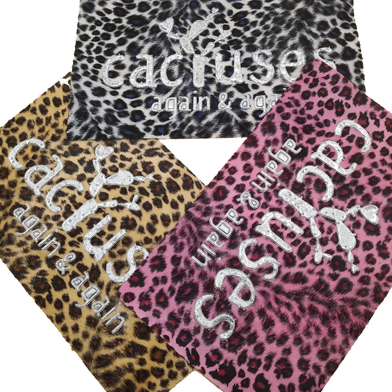 Popular Leopard Custom Embossed Leather Patches Sew On Style 22*22CM Size For Hoodies