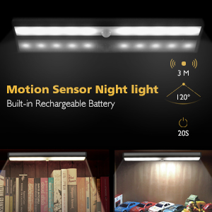 LED Motion Sensor Light, 20 LED chargeable Battery Lights