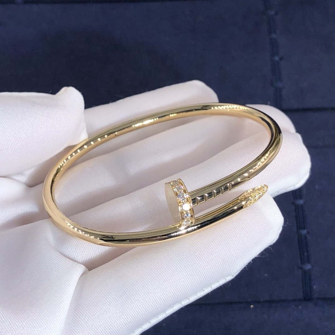 New Fashion Jewelry Bracelet Pure 18k Gold Cartie Juste Un Clou Bracelet With Natural Real Diamonds