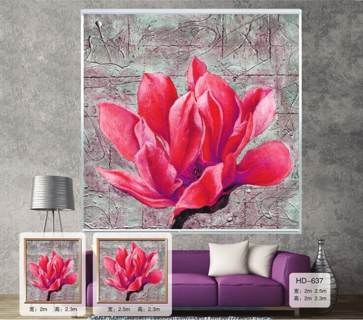 New design single Digital print blackout 3D roller blinds fabric