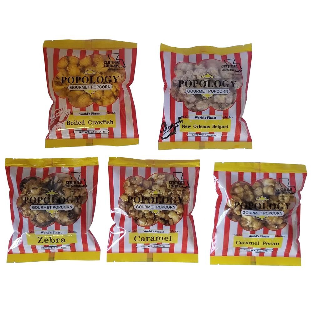 Custom Print Heat Seal 3 side sealing PET plastic bags for popcorn packing