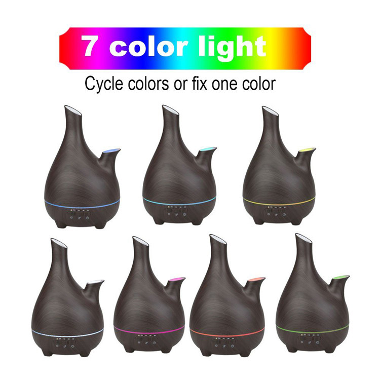 5 In 1 Ultrasonic 500ml Wood Grain Aromatherapy Diffuser