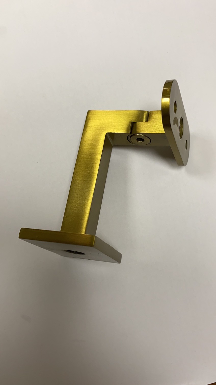 90 Degree Nickel White 40mm Stair Bannister Handrail Brackets