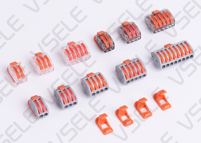 PC Wire Junction Connector / Connector Carrier Orange Color 10*22.7*16.4mm