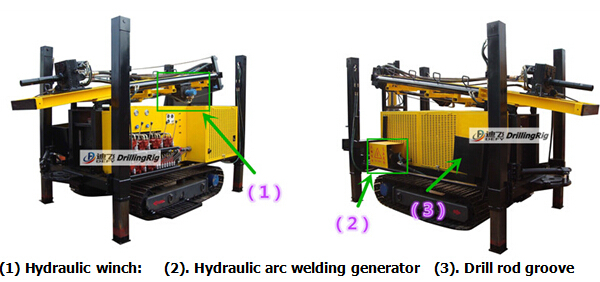 200m rock water well drilling rig, portable rock borehole drilling rig DFQ-200