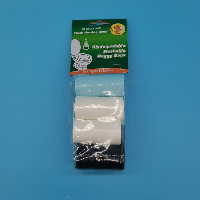 Customized Portable Durable Blue Waterproof Scented Pet Cat Waste Garbage Poop Bags