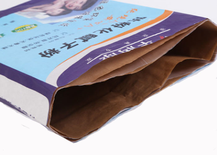 Sealable Colored Pasted Valve Multiwall Paper Bags Food Safe Block Bottom Paper Bags