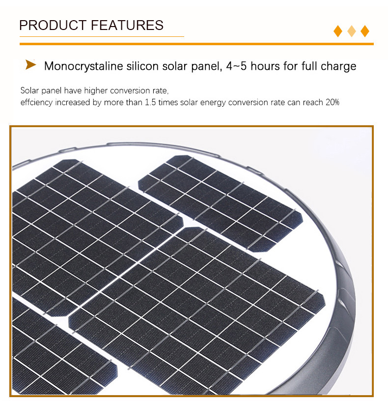 Irradiation Area Pathway Solar Garden Light High Brightness Decorative Commercial