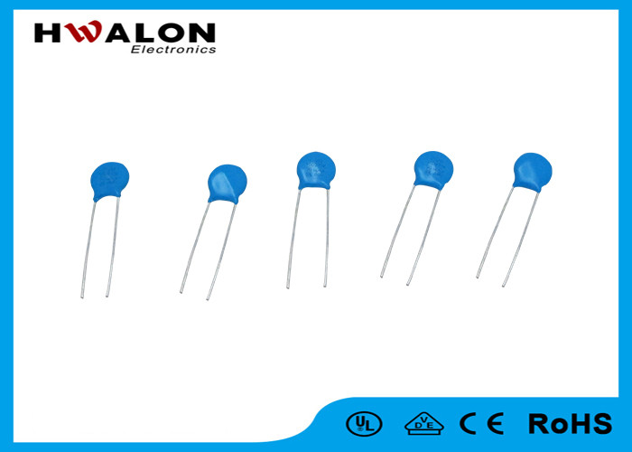 10mm Dia Blue Metal Oxide Varistor , Mov Electronic Device With Leads For Over - Voltage Protector