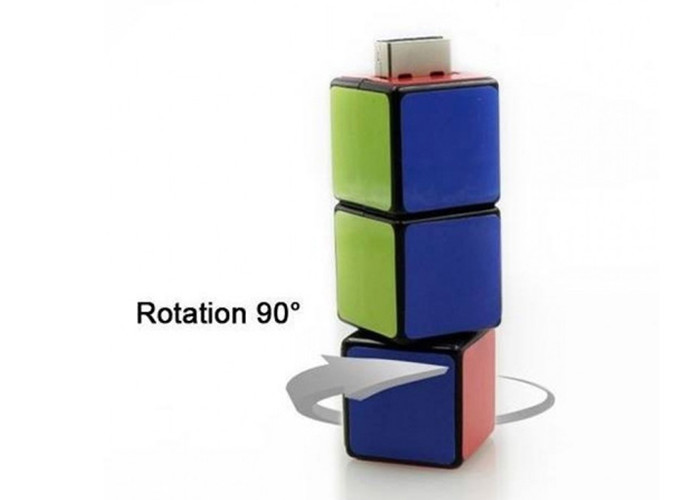 8g White Usb Stick Drive Magic Cube Shape Easy Use With Laser Engraved Logo