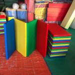 Non Slip Kids Indoor Playground Equipment , Colorful Cheer Gymnastics Mat For