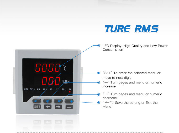 High Quality Digital Differential Shower Industrial Temperature And Humidity Controller
