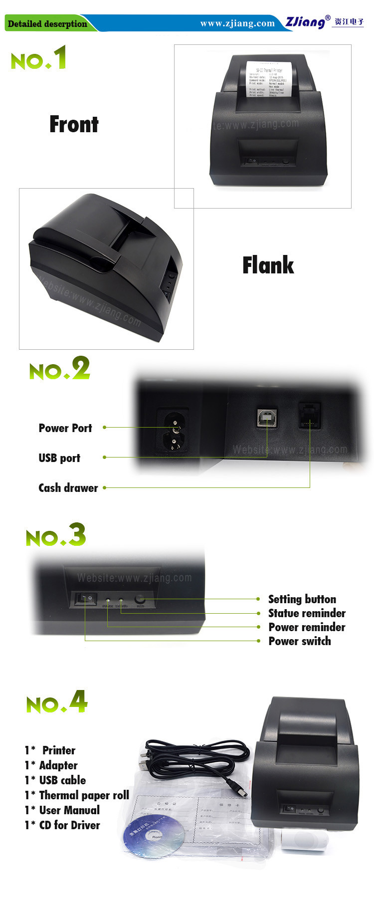 Android Bluetooth Wifi Mobile Thermal Receipt Pos Printer 58mm 90mm/s