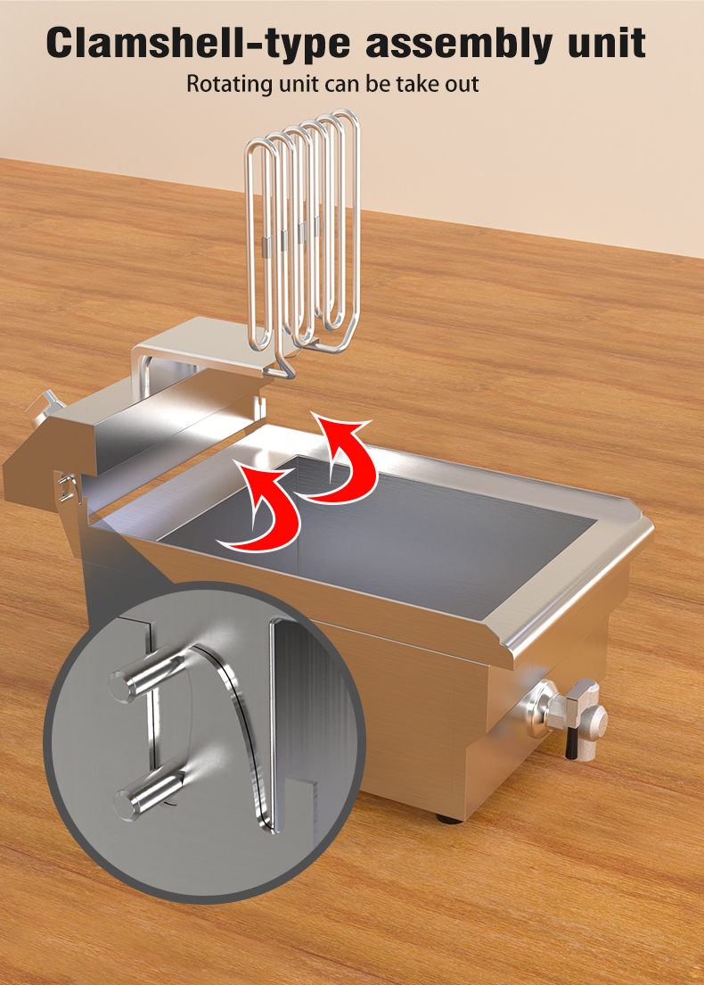 Single Tank Electric Deep Fryer for Frying Chicken and Fish in Industrial Kitchen