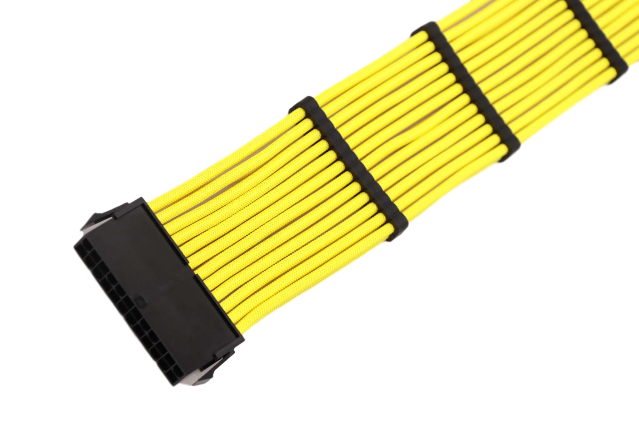 24Pin Braided Sleeved Extension Cord Power Cords Female Power Supply Extension Cable Cotton Cable 18AWG 300mm