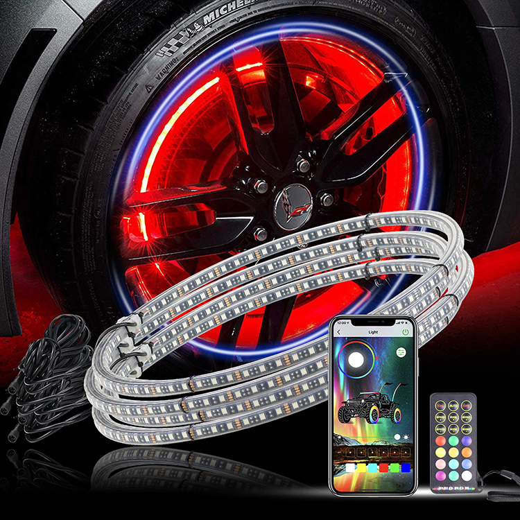 Rgb Multi Color Led Headlights App Controlled Double Row OEM Available