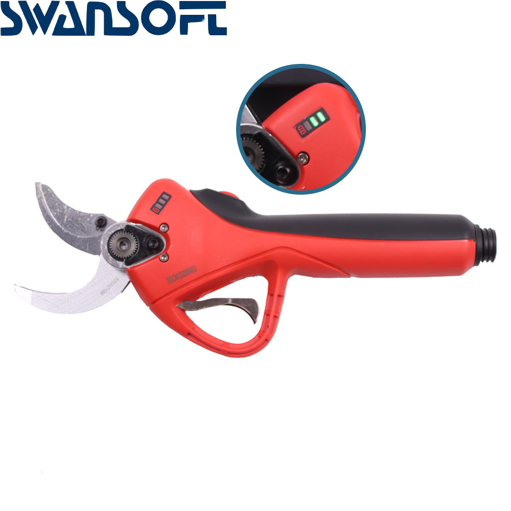 Swansoft Pantalla LED de litio Batería Cizalla diámetro 40MM Tijeras de podar eléctricas Tijeras Electric Pruner