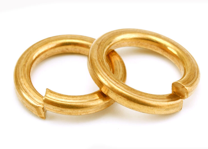 DIN125 DIN127 GB93 Brass Copper Spring Lock Washers Metric H65 Brass Spring Washer