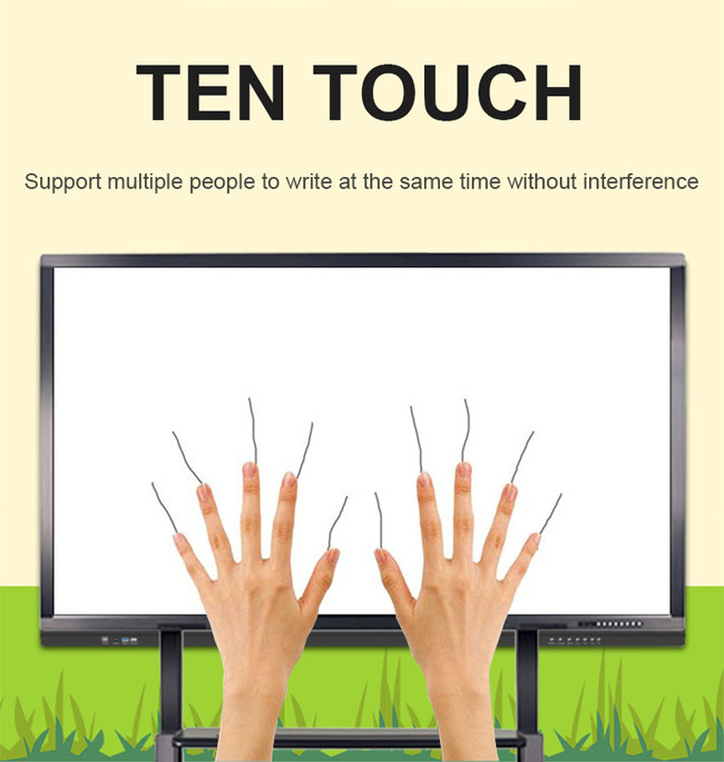 100 Inch Touch Screen Monitor Education Interactive Whiteboard Windows 10 OS