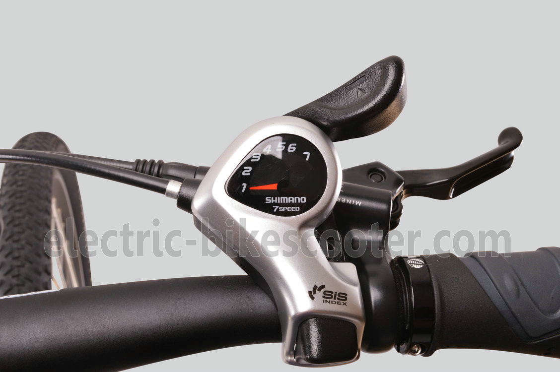 7 Speed 27.5" Electric Mountain Bicycle , 36V 10.4Ah Battery Operated Mountain Bikes