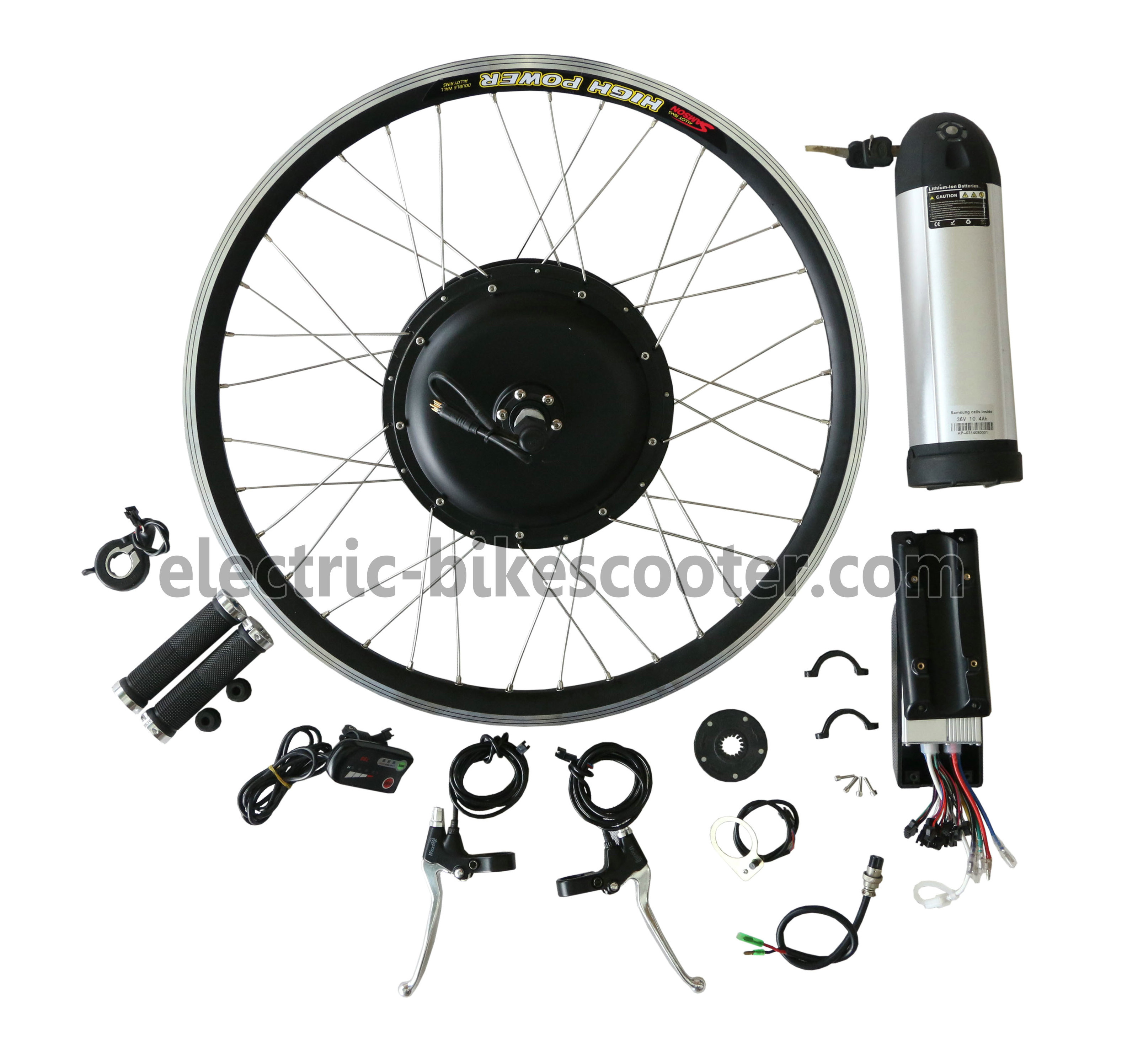 26"X1.95 36V 250W Ebike Conversion Kit , Electric Bike Conversion Kit Lithium Battery