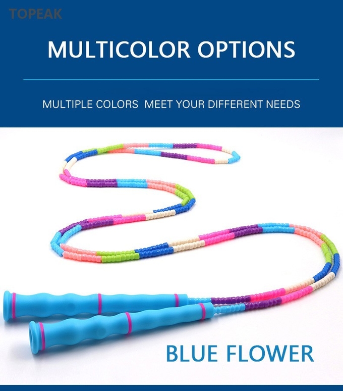 9' 2.7m Beaded Skipping Rope For 6 Foot Person 8 Year Old Playground