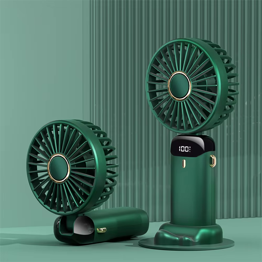 Top Selling Portable Led Display Mini USB Rechargeable Fans Summer Desk Handheld Air Conditioner Cooler for Outside Travel Fold